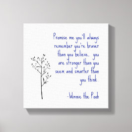 Winnie de Poeh Quote Canvas Art Inspirerend kunst