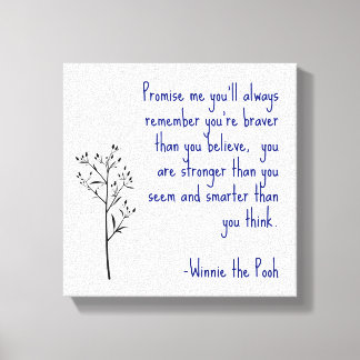 Winnie de Poeh Quote Canvas Art Inspirerend kunst Afdruk