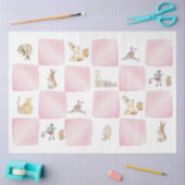Winnie de Poeh Roze Check Tissue Paper Tissuepapier (Craft)