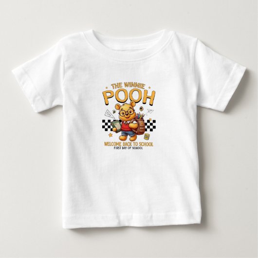 Winnie de Poeh Terug naar School T-Shirt (Voorkant)