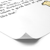 Winnie de Poeh- Uil schrijft 'Happy Birthday' Poster (Hoek)