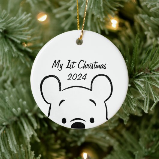 Winnie de Pooh 1e Kerstmis Keramisch Ornament (Boom)