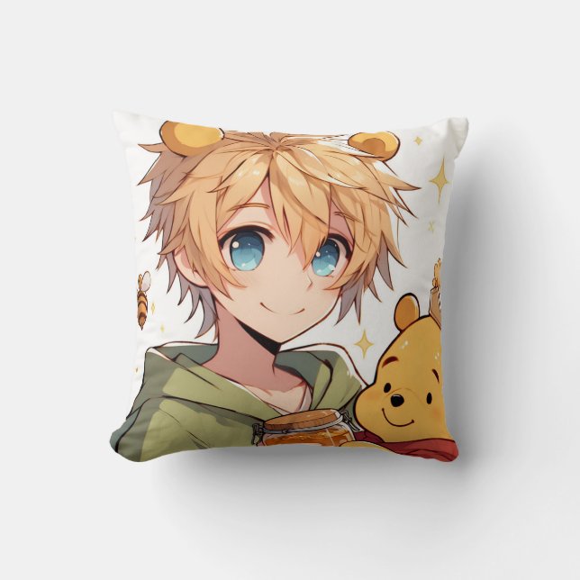 Winnie de Pooh Anime Guy V10 Sierkussen (Voorkant)