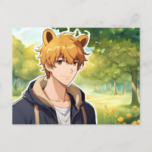 Winnie de Pooh Anime Guy V2 Briefkaart