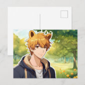 Winnie de Pooh Anime Guy V2 Briefkaart (Voorkant / Achterkant)