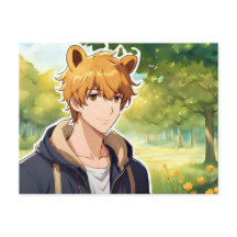 Winnie de Pooh Anime Guy V2 Briefkaart