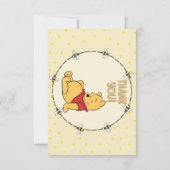 Winnie de Pooh Baby shower bedankpas Bedankkaart (Achterkant)