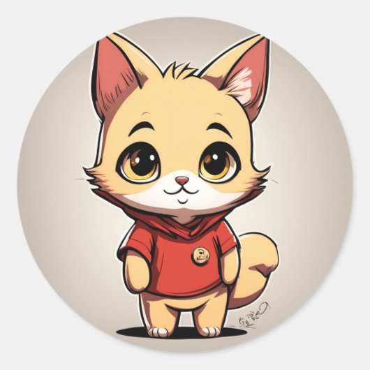 Winnie de Pooh Cat V3 Sticker (Voorkant)
