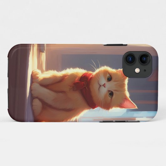 Winnie de Pooh Cat V6 iPhone Case (Achterkant (horizontaal))