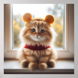 Winnie de Pooh Cat V7 Poster