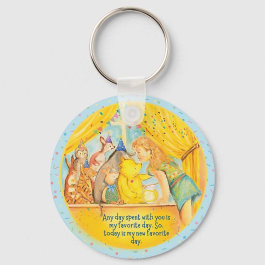 Winnie De Pooh Sleutelhanger - meisjes sleutelhang (Voorkant)
