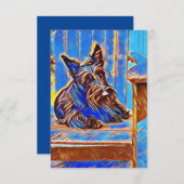 Winnie in Blue Bedankkaart (Voorkant / Achterkant)