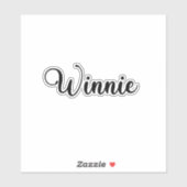 Winnie Naam - Handgeschreven kalligrafie Sticker (Vel)