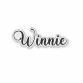 Winnie Naam - Handgeschreven kalligrafie Sticker (Voorkant)
