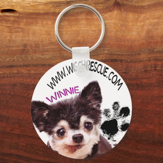 Winnie (Paw Print) Sleutelhanger (Voorkant)