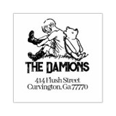  Winnie Pooh Aangepast adres Rubberstempel (Afrduk)