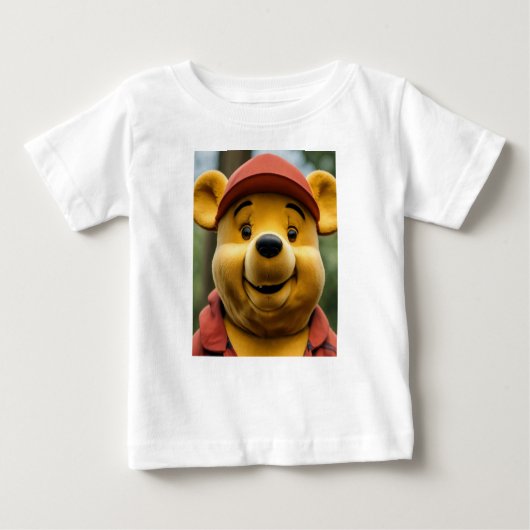 Winnie Pooh Portret T shirt voor baby (Voorkant)