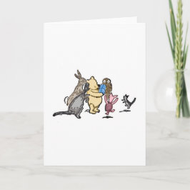 Winnie the Pooh and Friends Blue Cadeau Kaart