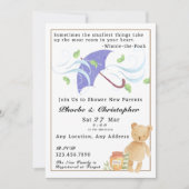 Winnie-the-Pooh Geïnspireerd Baby shower Uitnodigi Kaart (Voorkant)