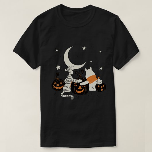 Winnie the Pooh Halloween Tigger and Pooh Pumpkin T-shirt (Design voorkant)