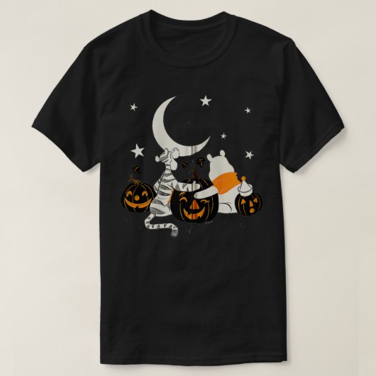 Winnie the Pooh Halloween Tigger and Pooh Pumpkin T-shirt (Design voorkant)