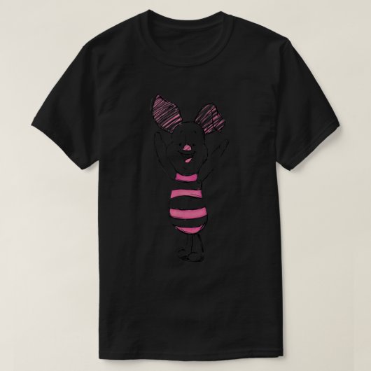 Winnie the Pooh Happy Piglet Sketch T-shirt (Design voorkant)