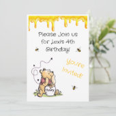 Winnie the Pooh Invitation Kaart (Staand voorkant)