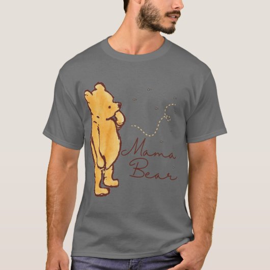Winnie the Pooh Mama Bear with Bees gift friend fa T-shirt (Voorkant)