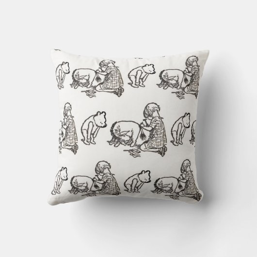 Winnie the Pooh Originele schets werpen kussen (Achterkant)