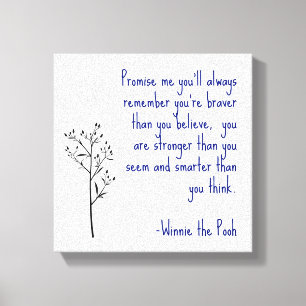 Winnie the Pooh Quote Canvas Art Inspirerend Art Afdruk