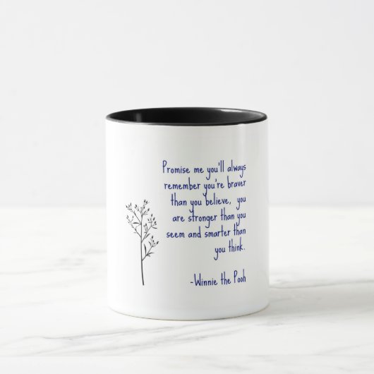 Winnie the Pooh Quote Coffee Mok (Midden)