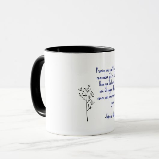 Winnie the Pooh Quote Coffee Mok (Voorkant links)