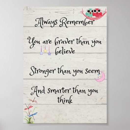 Winnie the Pooh quote Poster (Voorkant)