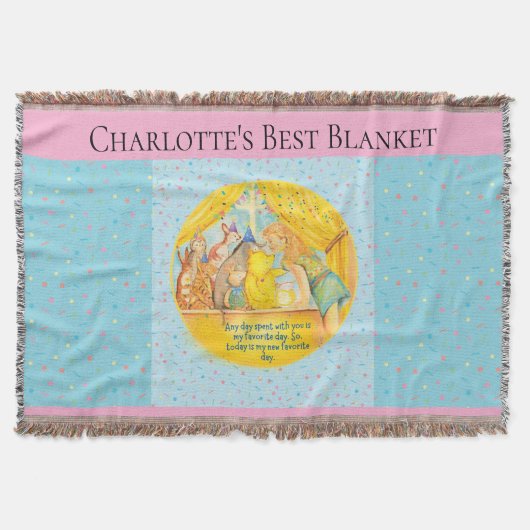 Winnie The Pooh Throw - Gift for Girl  Deken (Voorkant)