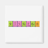 Winnifred periodiek table name magnet (Voorkant)