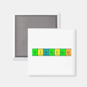 Winnifred periodiek table name magnet (Voorkant / Achterkant)