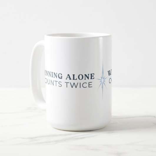 Winning Alone Counts Twice Mug Koffiemok (Voorkant links)