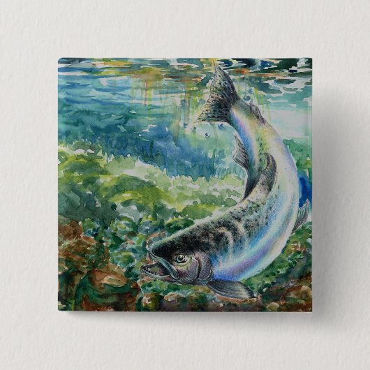 Winning Art van S. Chun Grade 11 Vierkante Button 5,1 Cm (Voorkant)