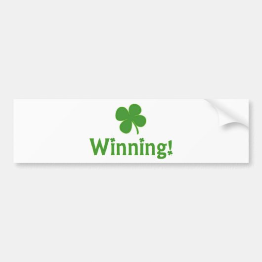Winning Charlie Sheen St. Patrick's Day Bumpersticker (Voorkant)