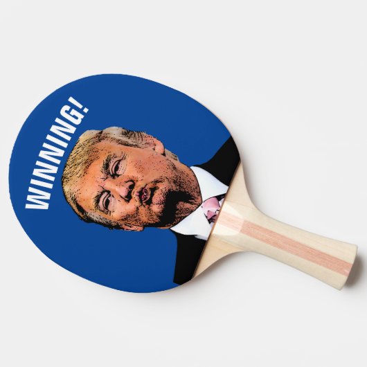 WINNING! DONALD TRUMP PING PONG PADDLE TAFELTENNISBATJE (Zijkant)