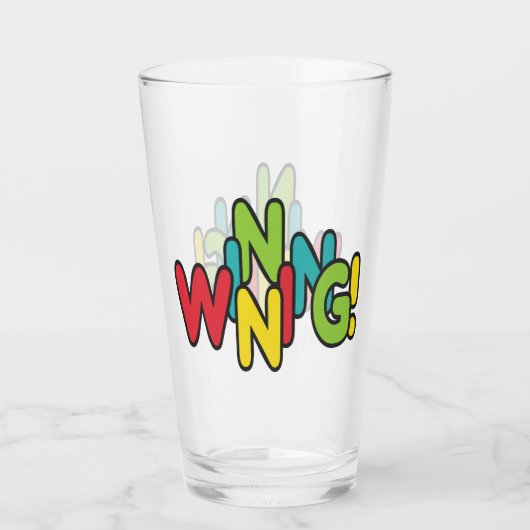 Winning! Glas (Achterkant)