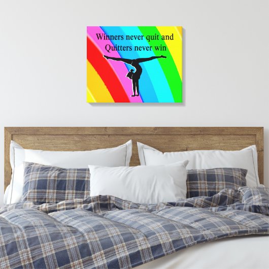 WINNING GYMNAST CANVAS AFDRUK (Insitu (Slaapkamer))