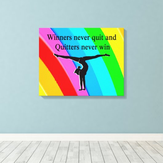 WINNING GYMNAST CANVAS AFDRUK (Insitu (Houten vloer))