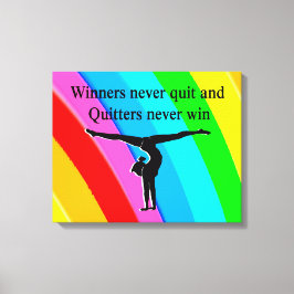 WINNING GYMNAST CANVAS AFDRUK