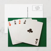 Winning Hand Vier Aces Briefkaart (Voorkant / Achterkant)