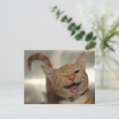 Winning Happy Ginger Cat Briefkaart (Staand voorkant)