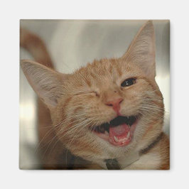 Winning Happy Ginger Cat Magneet
