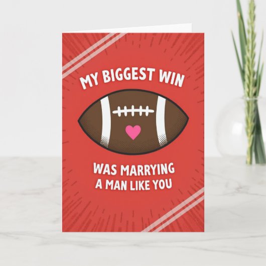 Winning Husband Football Love Card Kaart (Voorkant)