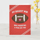 Winning Husband Football Love Card Kaart (Gele Bloem)