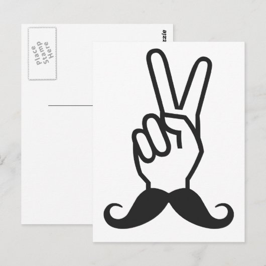 Winning Mustache aangepast briefkaart (Voorkant / Achterkant)